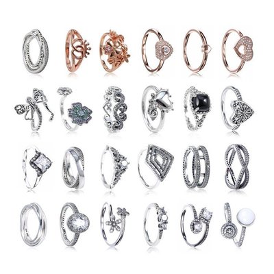 現貨Pandora 潘朵拉歐美新款戒指指環系列 S925純銀首飾 女性 多拉款戒指明星同款熱銷