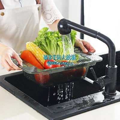 廚房家用塑料可伸縮瀝水槽瀝水籃碗筷盤子水池瀝水架洗水果置物架