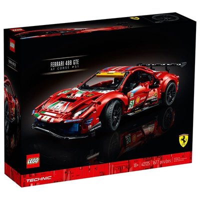 熱銷 LEGO 機械組42125法拉利488GTE賽車模型拼裝積木玩具車益智可開發票