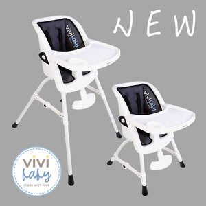【ViVibaby】高腳餐椅-高低兩段調整(高雅灰)