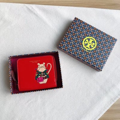 NaNa代購 Tory Burch 鼠年短夾 6個卡位 零錢包 小巧可愛 禮品盒包裝 附購證