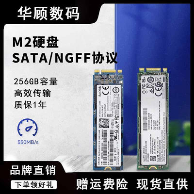 華顧M2固態硬碟NGFF/SATA協議 256GB筆電桌機移動硬碟228 0SSD