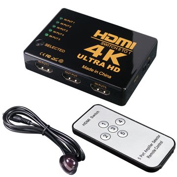 伽利略 HDMI 影音切換器 5進1出 + 遙控器 (H4501R)