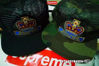 【 超搶手 】全新正品 2012 S/S 春季 最新款 Supreme Crown Supply 5-Panel Cap  網帽 黑色 軍綠 現貨