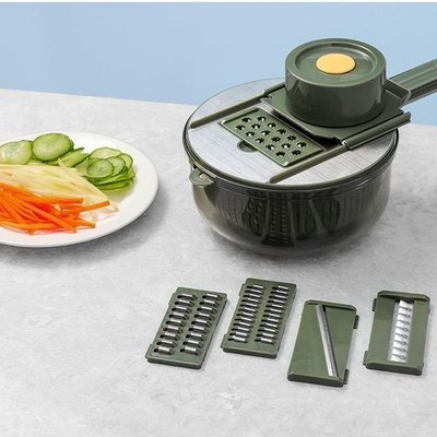 現貨熱銷-多功能切菜器廚房小工具蔬菜處理切絲切丁沙拉刨絲神器廚房擦絲器-