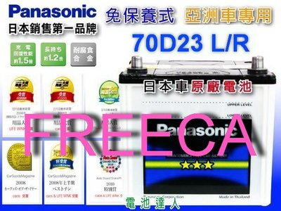 ☆鋐瑞電池☆ MITSUBISHI 三菱 FREECA 國際牌 汽車電池 (70D23R) 55D23R 福利卡 廂型車