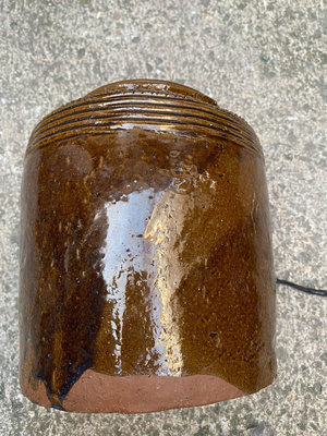 【二手】民國水缸一個直筒的表面釉水很好很亮完整無磕碰沖線 古玩 雜項 老貨【禪靜院】-1954