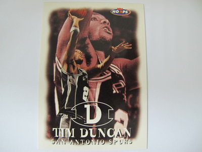 ~ Tim Duncan ~ 馬刺隊 雙塔.石佛/提姆·鄧肯 名人堂.NBA球星 1998年.HOOPS球員卡