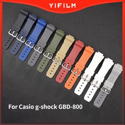 Yifilm 防水樹脂錶帶適用於卡西歐 G-shock GBD-800 GBA-800 GMA-B800 810 GBD