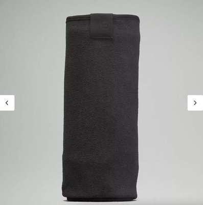 LULULEMON Yoga Mat Towel with Grip 瑜伽鋪巾 瑜珈 止滑抗菌 套帶 黑 美國購入 全新正品