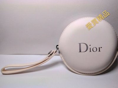 愛買精品~Dior迪奧乳白色圓型零錢包