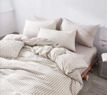 日式風 親膚棉 枕套床包被套組合 四件組合 單人 雙人 加大雙人 床罩 可裸睡 多款可選 居家好物