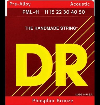 『 放輕鬆樂器』全館免運費 DR Pre-Alloy Phosphor Bronze 11-50 木吉他弦 磷青銅