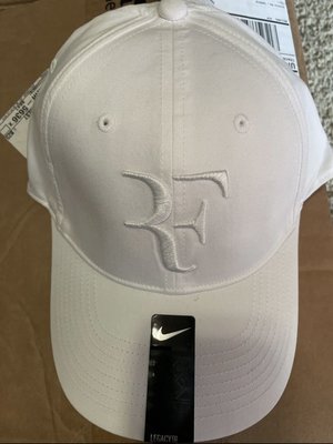 Nike Federer 費德勒 全白 網球帽 全新 絕版～～