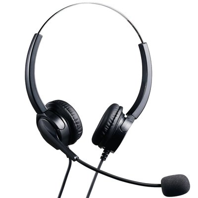 【仟晉資訊】頭戴耳機 RJ9水晶頭插座安立達 CID70 DKP51W KP70 雙耳麥克風耳機 電話機用耳機