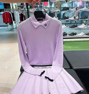 熱銷 新款韓版夏季高爾夫套裝女士無袖運動針織T恤上衣 golf短裙女帽子 可開發票