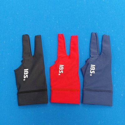 全揚撞球  韓國IBS露指高級三指手套 顏色：黑、紅、藍