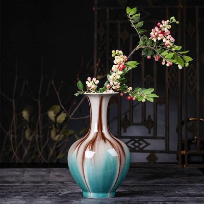 景德鎮陶瓷 花瓶擺件插花器客廳裝飾花瓶家居工藝品房間裝飾品