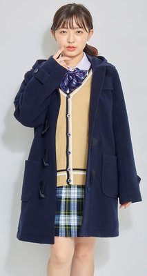 【Cupop日本高校制服代購】女生牛角扣風衣外套  TB-2117