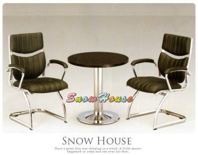 雪之屋 302A電鍍圓桌黑色面/茶几/置物桌/咖啡桌(桌面直徑75公分)/(不含椅子) X538-08