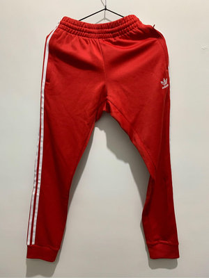 二手/中古 愛迪達 adidas originals sst DH5837 紅色 縮口 神褲 男版xs  9.5成新