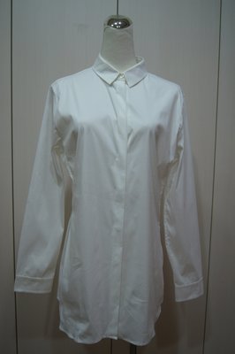 JIL SANDER   白色素面長襯衫 (彈性襯衫)  原價  38600     售 8700