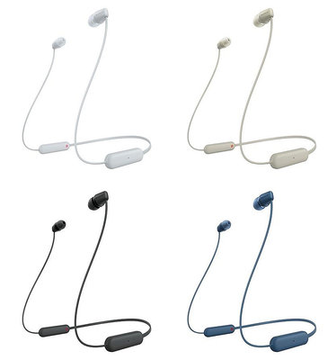 SONY WI-C100 無線入耳式耳機･ 頸掛入耳式藍芽耳機 〔IPX4 等級防潑灑與防汗水〕台灣索尼公司貨