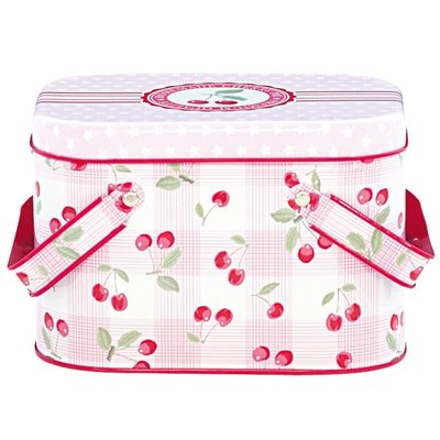 GreenGate Tin Picnic Box Set - Cherry Pale Pink