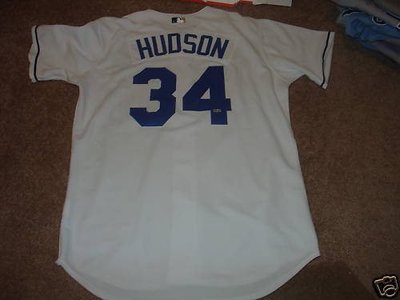 MLB KC Royals 皇家隊 # 34 Luke Hudson GAME USED HOME JERSEY