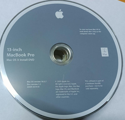 MacBook Pro--Mac OS X Install DVD--10.5.7/ 2手