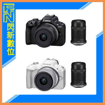☆閃新☆回函送好禮~Canon EOS R50 + RF-S 18-45mm/55-210mm 雙鏡組(公司貨)