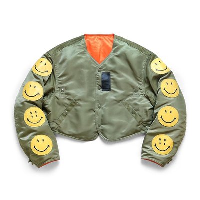 【熱賣精選】Kapital Kountry MA-1 Vest Jacket 笑臉logo馬甲棉衣夾克外套