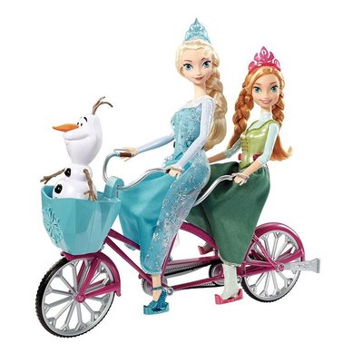 迪士尼冰雪奇緣公主 Anna &amp; Elsa音樂腳踏車組