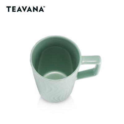 下殺-馬克杯星巴克 上海烘焙工坊 Teavana 355ml 綠色曲雕含茶濾馬克杯~特賣