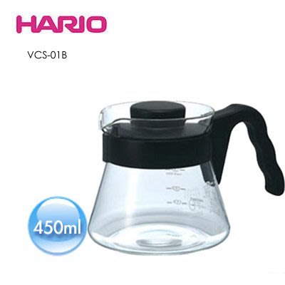 晴天咖啡☼ HARIO V60系列 VCS-01B 玻璃壺 咖啡壺 手沖下壺 450ml 黑