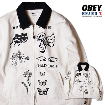 【Brand T】OBEY DREAM TEAM DENIM JACKET 印花元素 工作外套 重磅 襯衫 外套