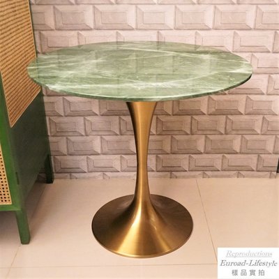 【台大復刻家具_客製尺寸】Ø110 鬱金香桌 Saarinen Tulip Table【一體成型 金屬腳+薄邊大理石】