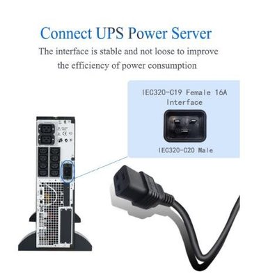 10A/16A-C14轉C19服務器PDU電源線插頭C14-C19線UPS電源線1.5平方