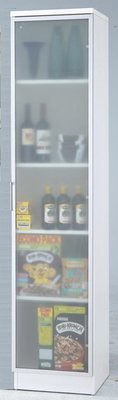【風禾家具】HGS-711-5@EML系統板白色1.4尺鋁框玻璃餐櫃【台中市區免運送到家】收納櫃 碗盤櫥櫃 置物櫃 傢俱