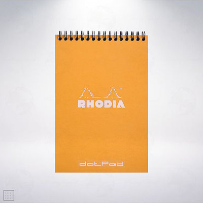 法國 RHODIA Wirebound dotPad A5 上掀式圈裝點格筆記本: 橘色/Orange