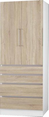 【生活家傢俱】HJS-450-8：美爾2.8尺四抽衣櫃-加州橡木【台中家具】系統衣櫃 開門式衣櫥 低甲醛系統家具