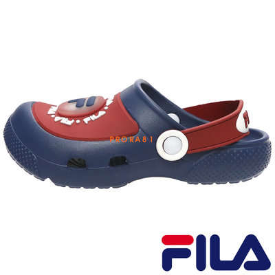 FILA S452W-213 藍×紅 KIDS 電燈園丁鞋/小童鞋15-20㎝/ 103F