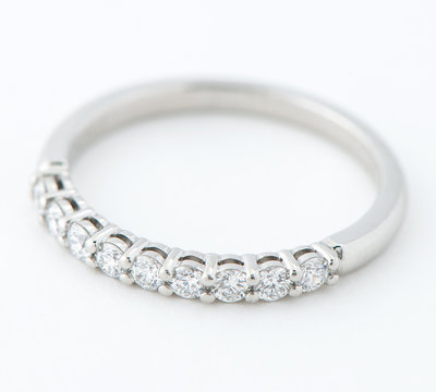 [高階優惠 鑽石 戒指#11號]Tiffany&Co Tiffany Embrace® 鑽石線戒 婚戒 專櫃真品