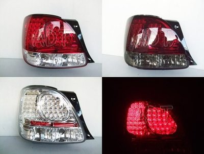 ~~ADT.車燈.車材~~LEXUS GS300 晶鑽/紅白/紅黑LED尾燈一組4300