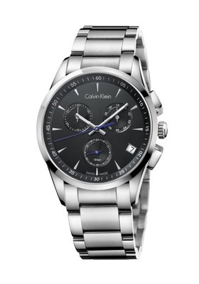 【時間光廊】Calvin Klein 凱文克萊 CK 瑞士製 三眼計時賽車錶 全新原廠正品 K5A27141