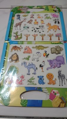 經典磁貼遊戲書--愛動物及恐龍迷宮遊戲手提包(只剩愛動物一個)