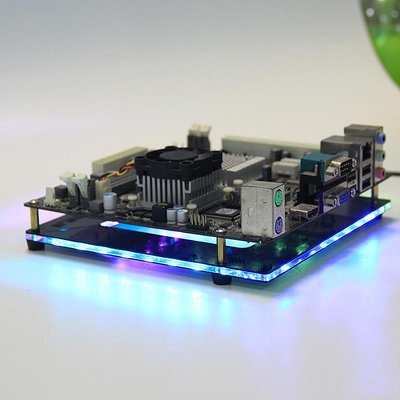 MINI-ITX開放式RGB底座主板支架個性跑馬燈裸機架ITX主板