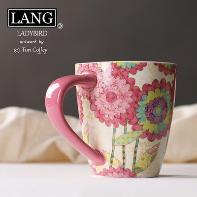 美國LANG 厚實大容量馬克杯陶瓷杯咖啡杯奶茶杯 清新甜美 500ML