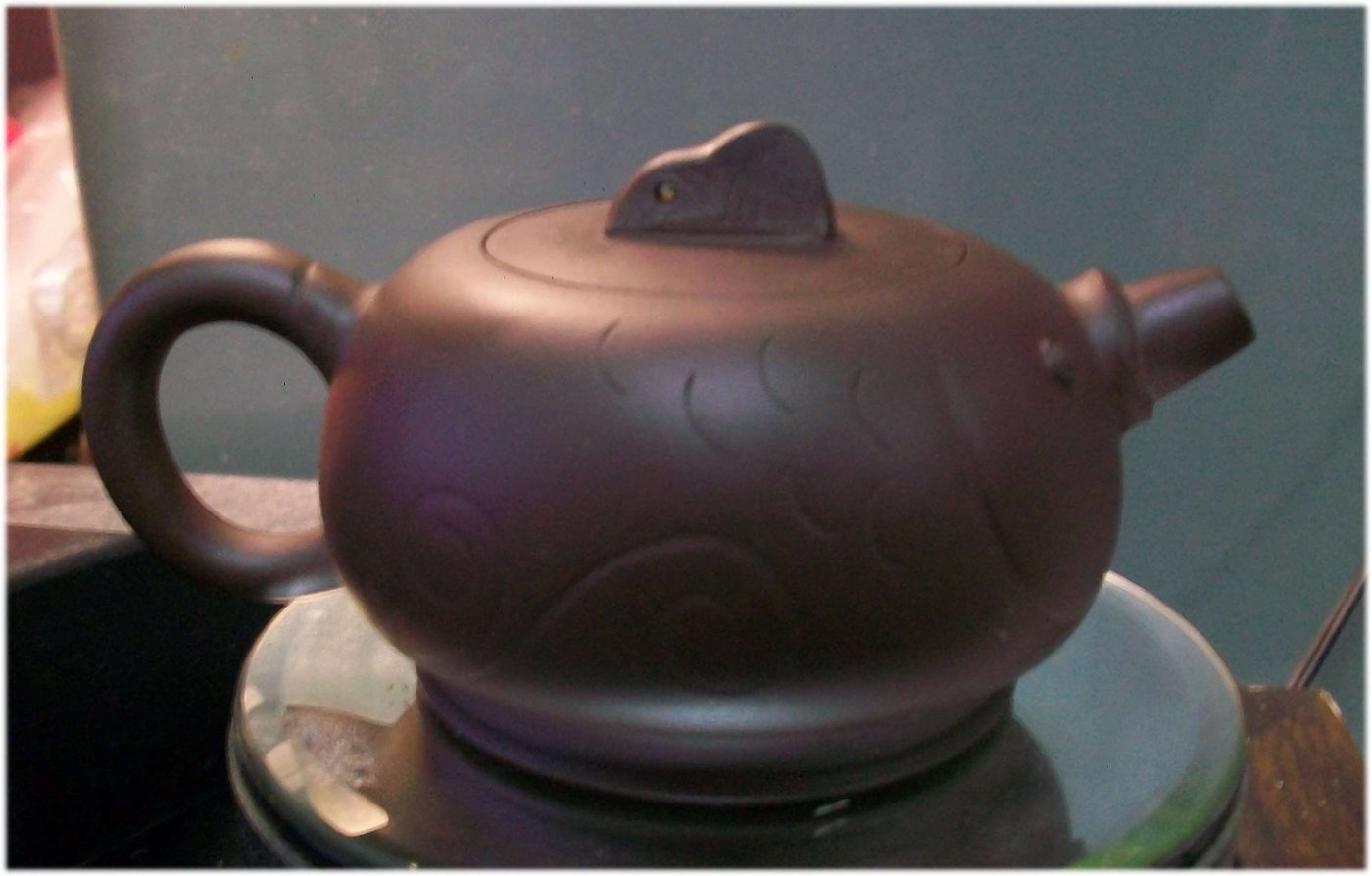 T01170 中国宜興蘭仙紫砂茶壷急須80年代：真作-