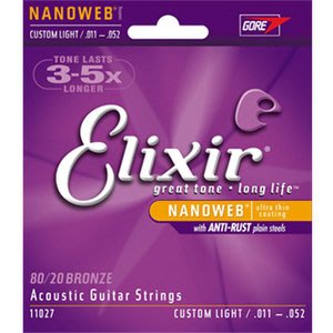 民謠吉他套弦 Elixir NANOWEB EXXF-11027 (11~52)【立派樂器】